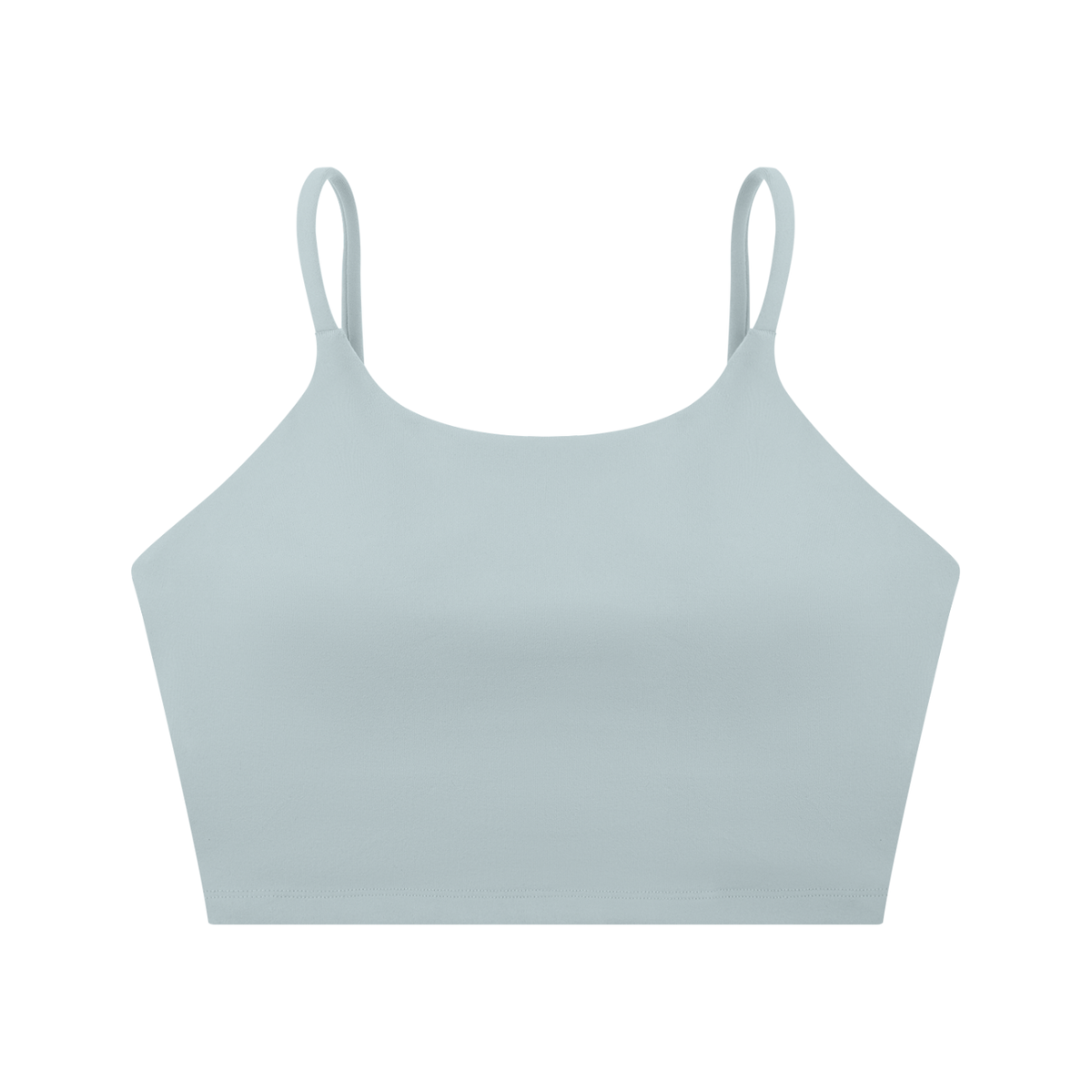 Strappy Longline Tank in Haze Blue, front view
