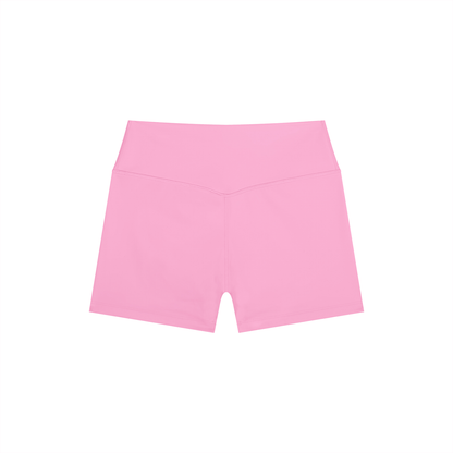 High-Rise Bike Short in Pink, back view