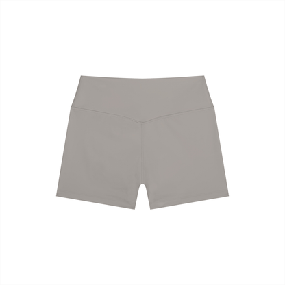 High-Rise Bike Short in Gray, back view
