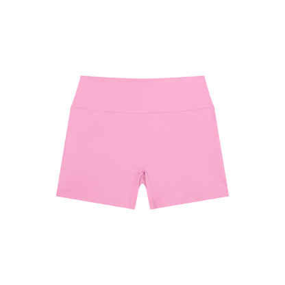 High-Rise Bike Short in Pink, front view