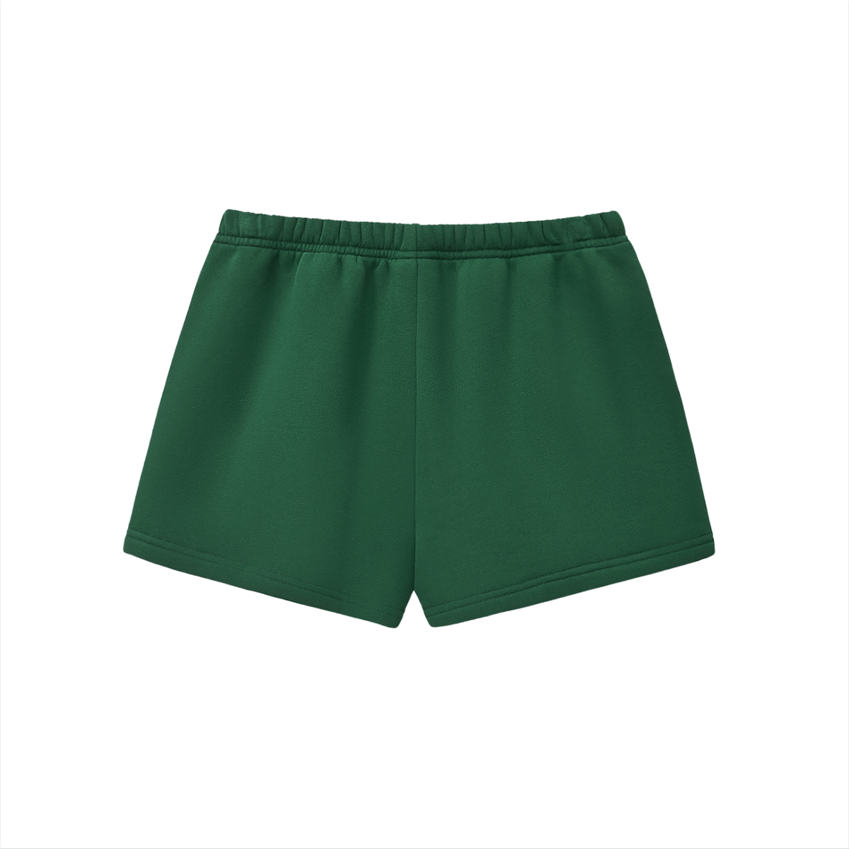 Drawstring Sweatshort in Blackish Green, back view