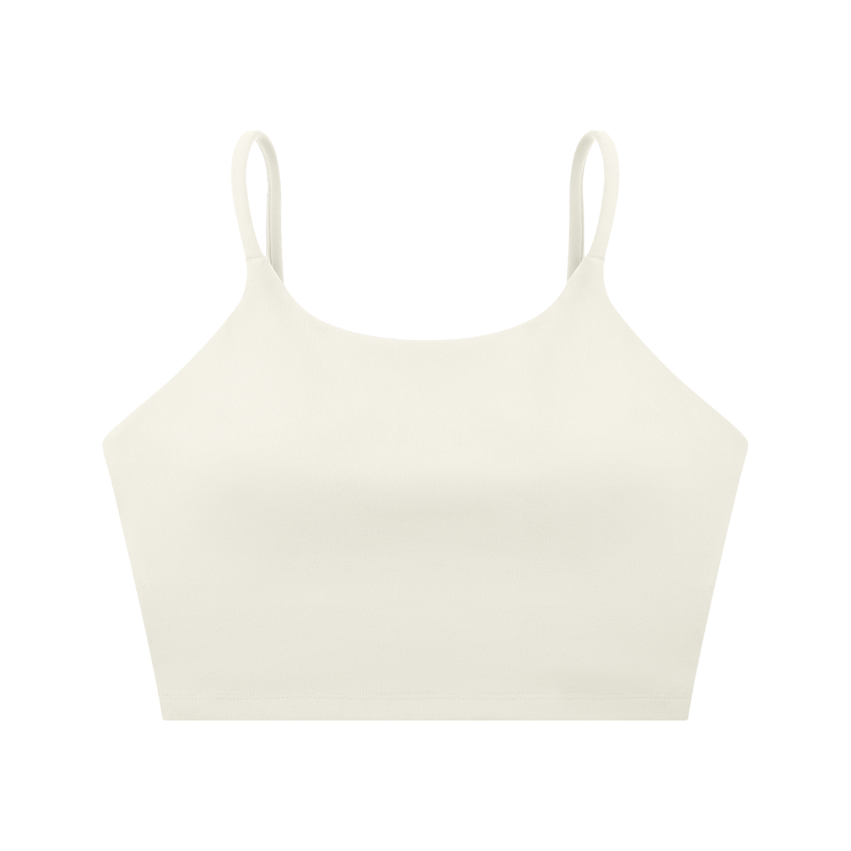 Strappy Longline Tank in White, front view