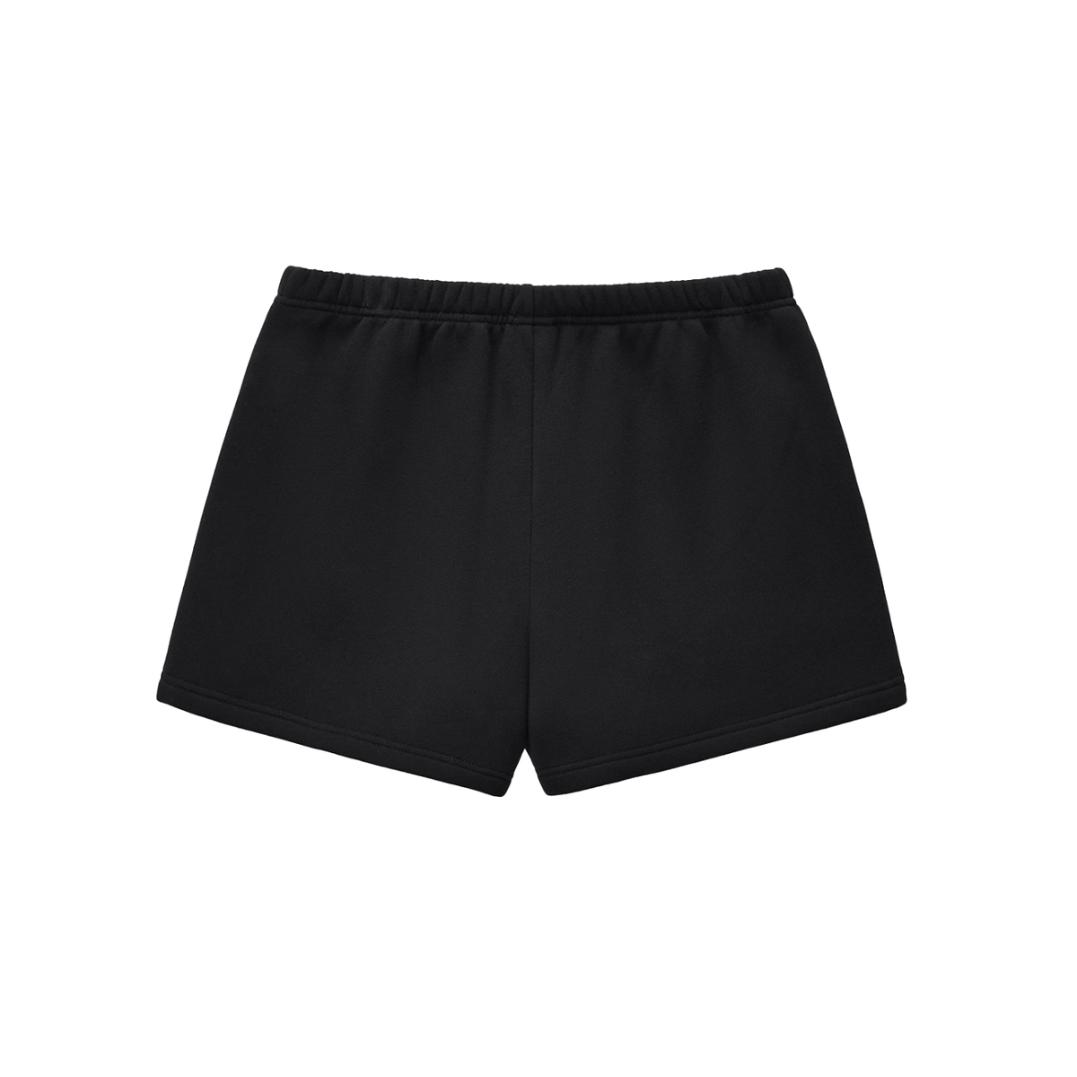 Drawstring Sweatshort in Black, back view
