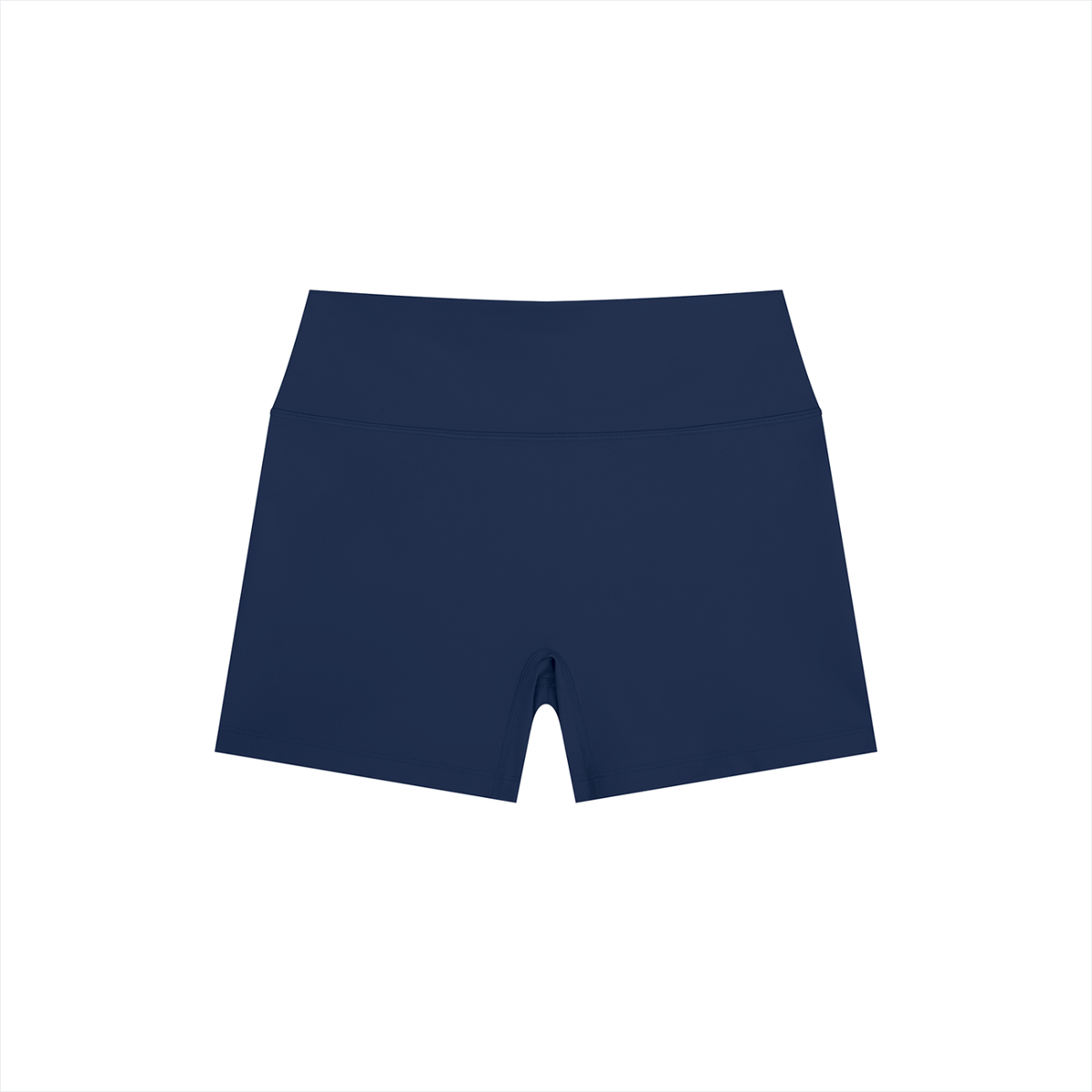 High-Rise Bike Short in Navy Blue, front view