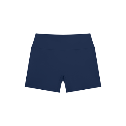 High-Rise Bike Short in Navy Blue, front view