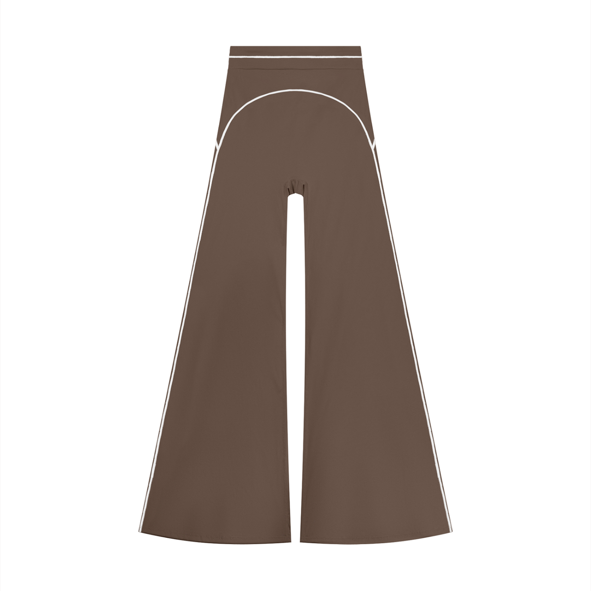 High-Rise Flare Pant in Coffee, front view