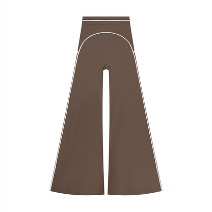 High-Rise Flare Pant in Coffee, front view