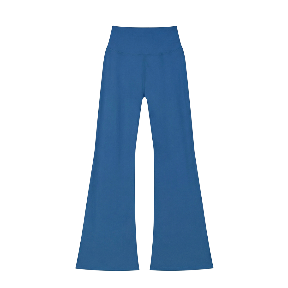 High-Rise Flare Legging in Colorful Blue, back view
