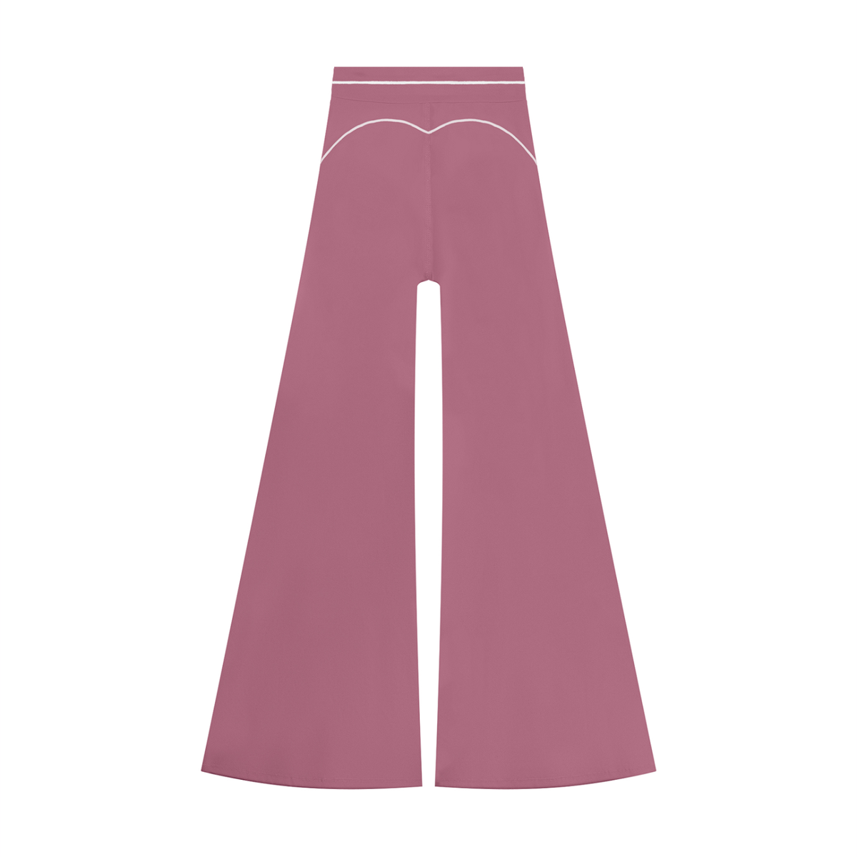 High-Rise Flare Pant in Purple, back view