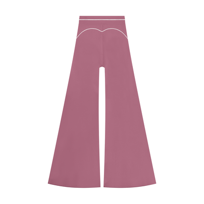 High-Rise Flare Pant in Purple, back view