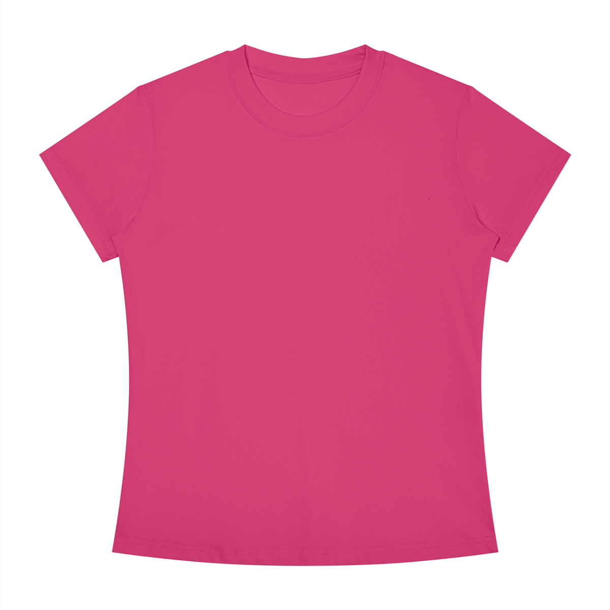 Slim Crewneck Tee in Rose Red, front view