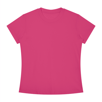 Slim Crewneck Tee in Rose Red, front view