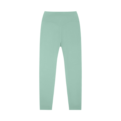 High-Rise Yoga Legging in Light Green, back view