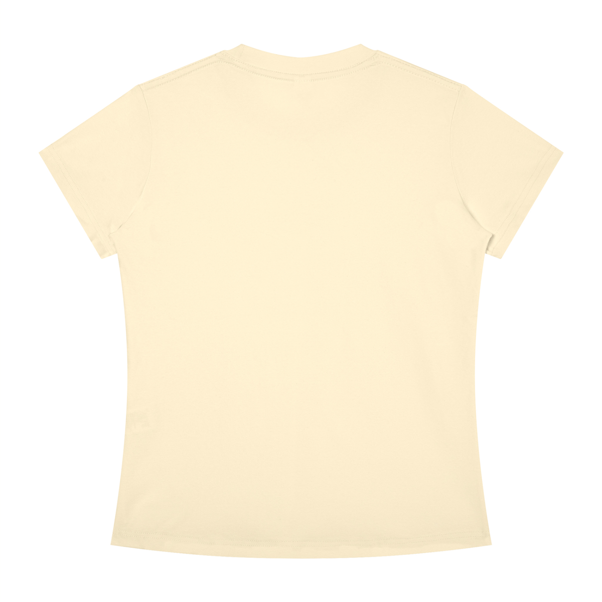 Slim Crewneck Tee in Apricot, back view