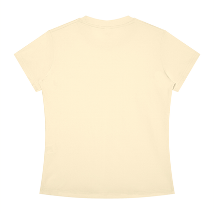 Slim Crewneck Tee in Apricot, back view