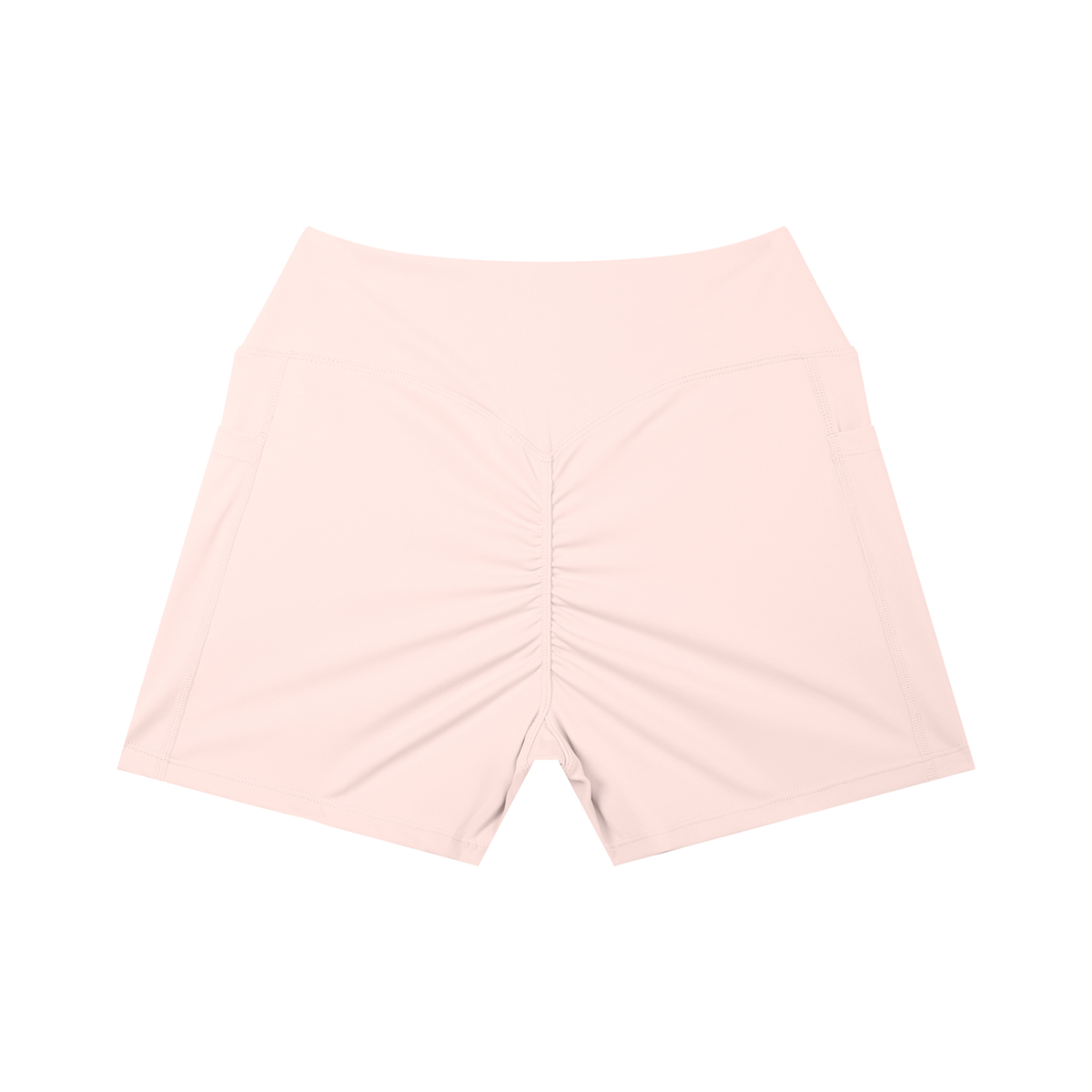 High-Rise Pocket Short in Light Pink, back view