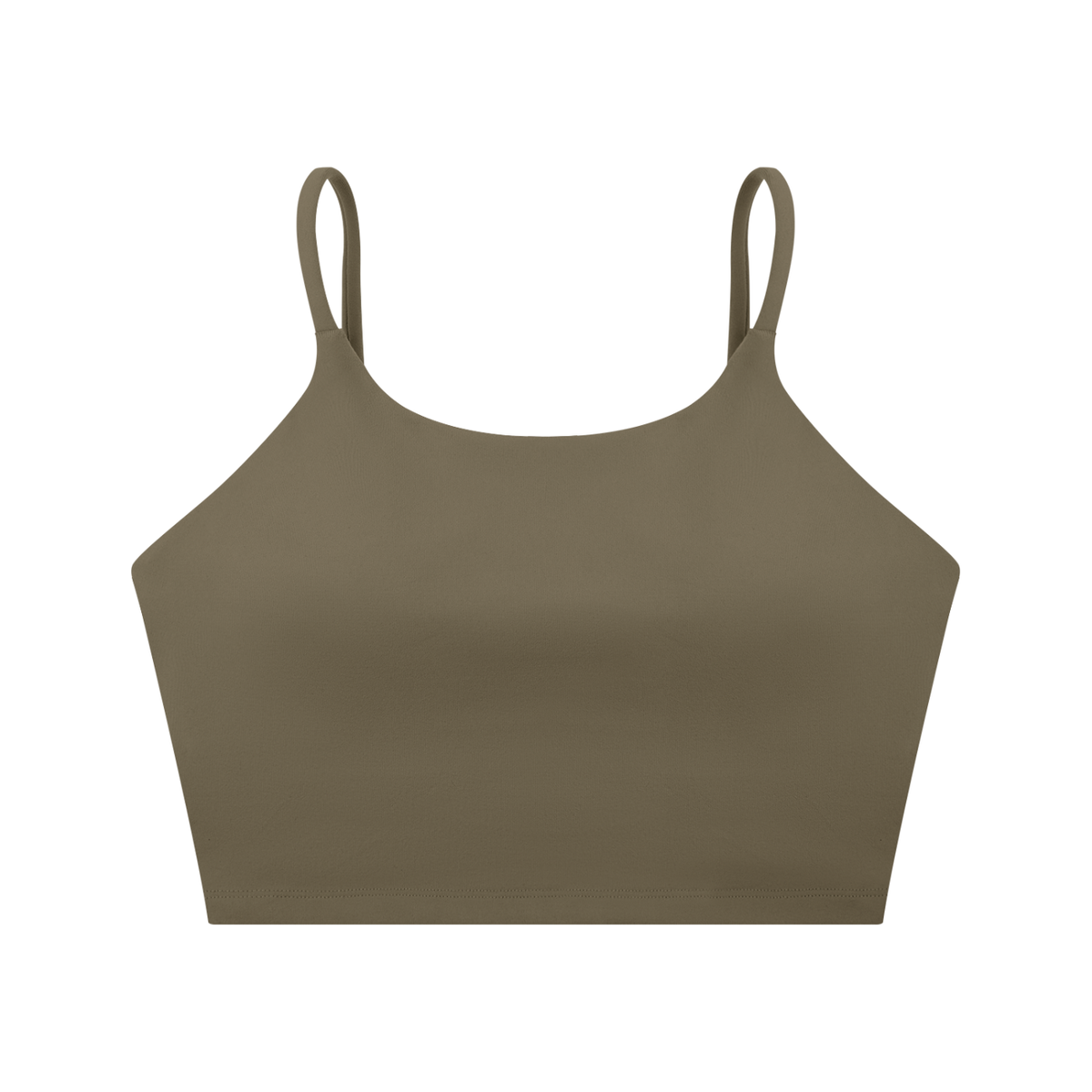 Strappy Longline Tank in Gray Coffee, front view