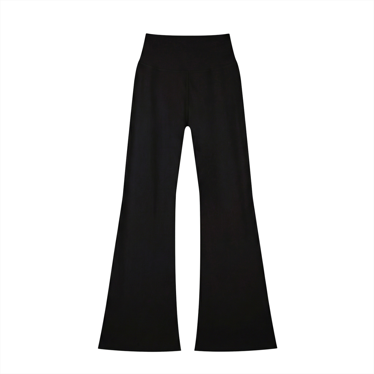 High-Rise Flare Legging in Black, back view