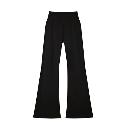 High-Rise Flare Legging in Black, back view