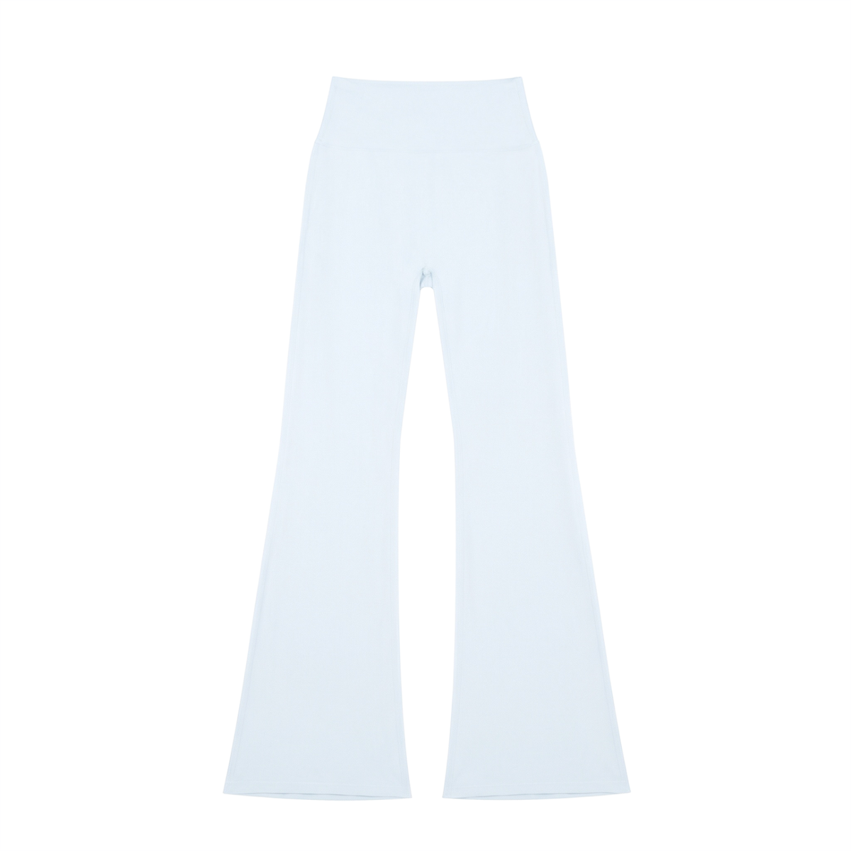 High-Rise Flare Legging in Sky Blue, front view