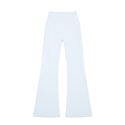 High-Rise Flare Legging in Sky Blue, front view