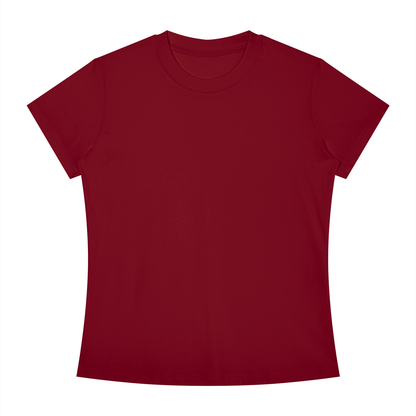 Slim Crewneck Tee in Wine Red, front view