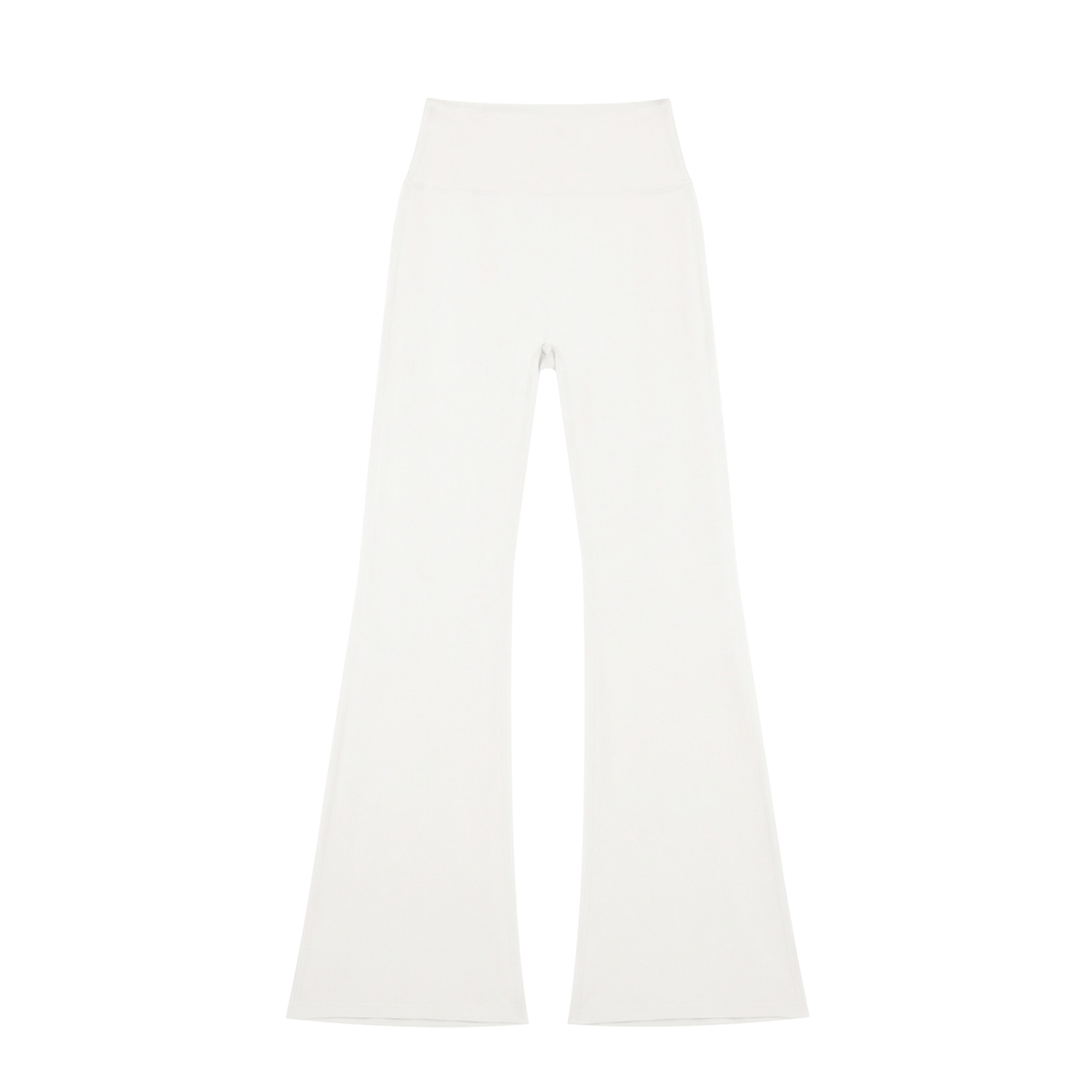 High-Rise Flare Legging in White, front view