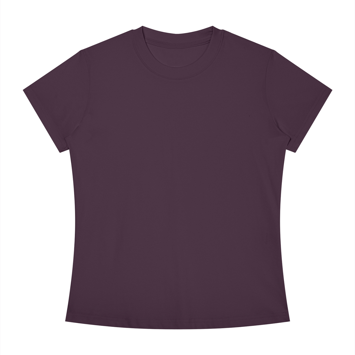 Slim Crewneck Tee in Deep Purple, front view