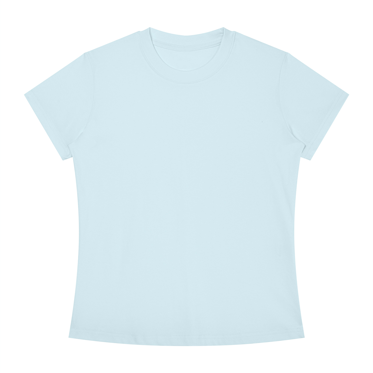 Slim Crewneck Tee in Sky Blue, front view