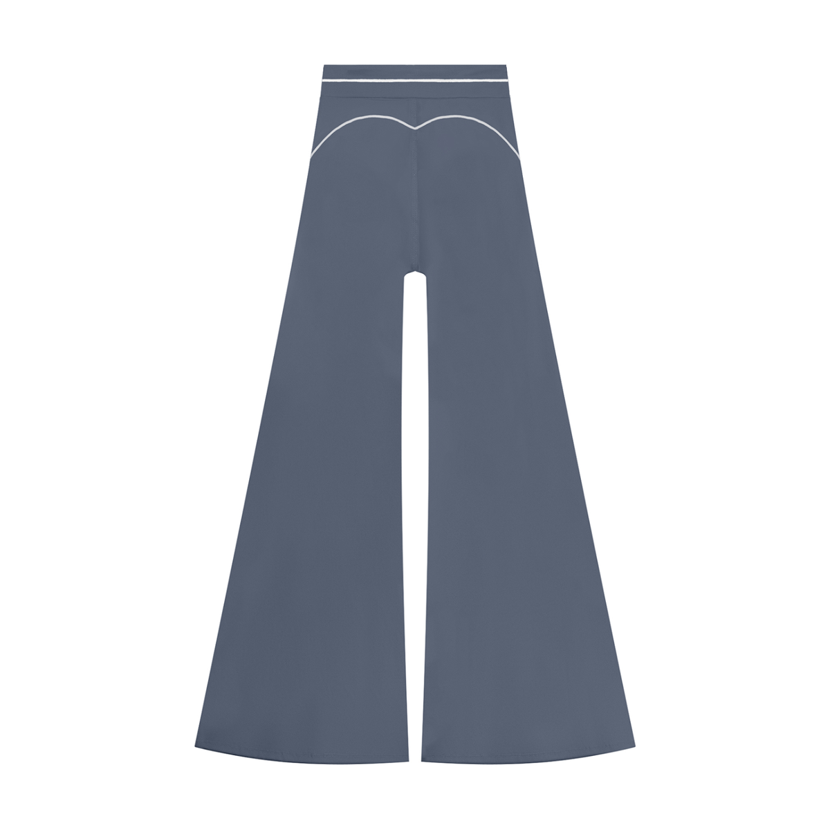 High-Rise Flare Pant in Haze Blue, back view