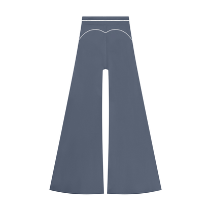 High-Rise Flare Pant in Haze Blue, back view