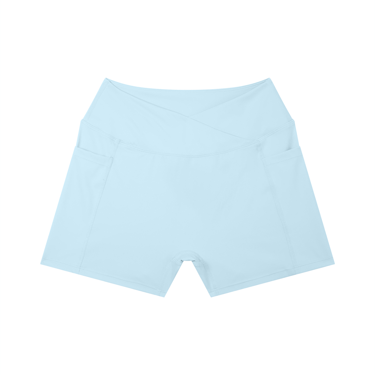 High-Rise Pocket Short in Sky Blue, front view