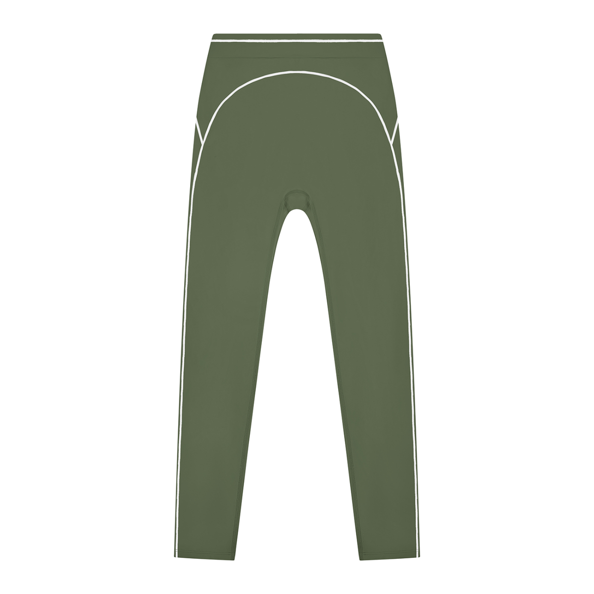 Topstitch High-Rise Legging in Gray Green, front view