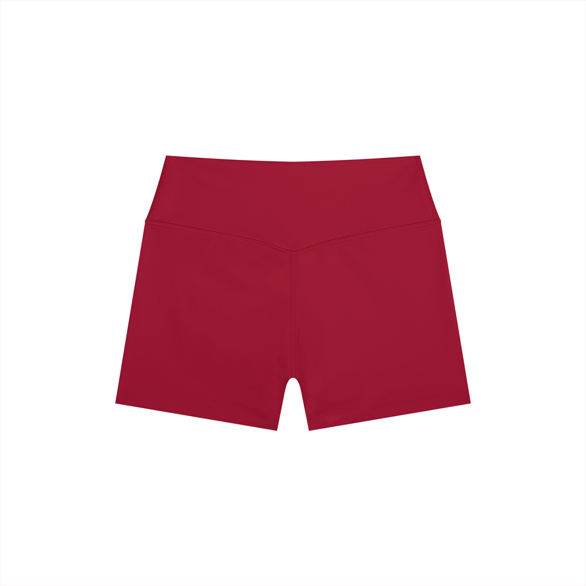 High-Rise Bike Short in Red, back view