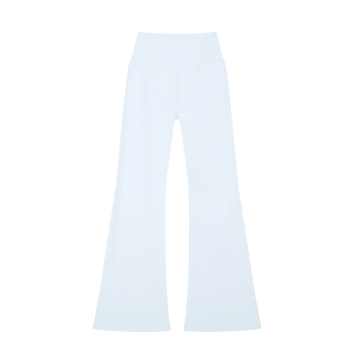 High-Rise Flare Legging in Sky Blue, back view
