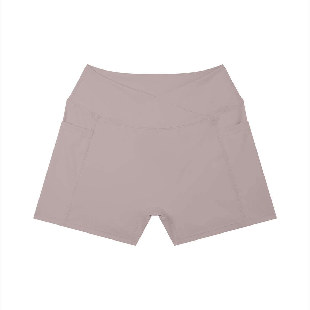 High-Rise Pocket Short in Ash Purple, front view
