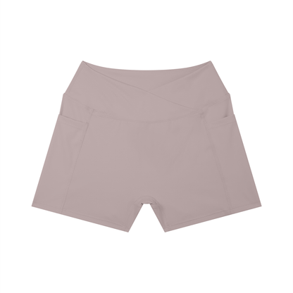 High-Rise Pocket Short in Ash Purple, front view