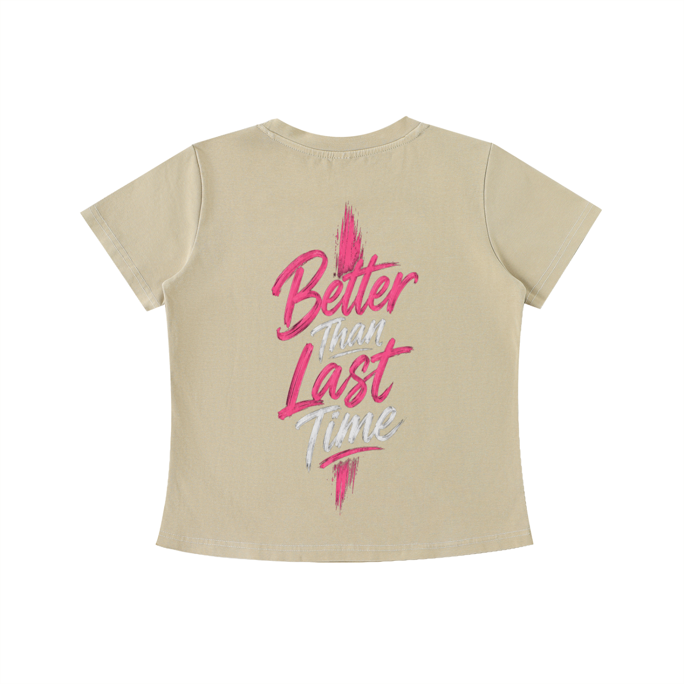 Better Than Last Time Tee in Khaki, back