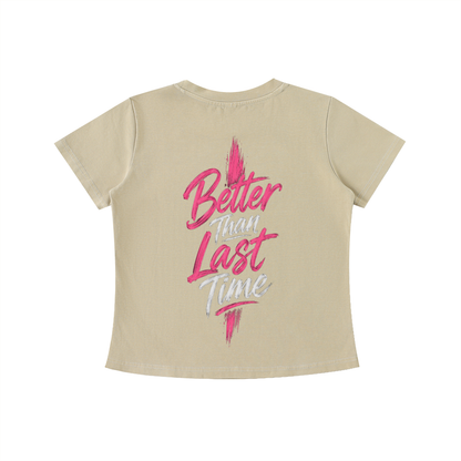 Better Than Last Time Tee in Khaki, back