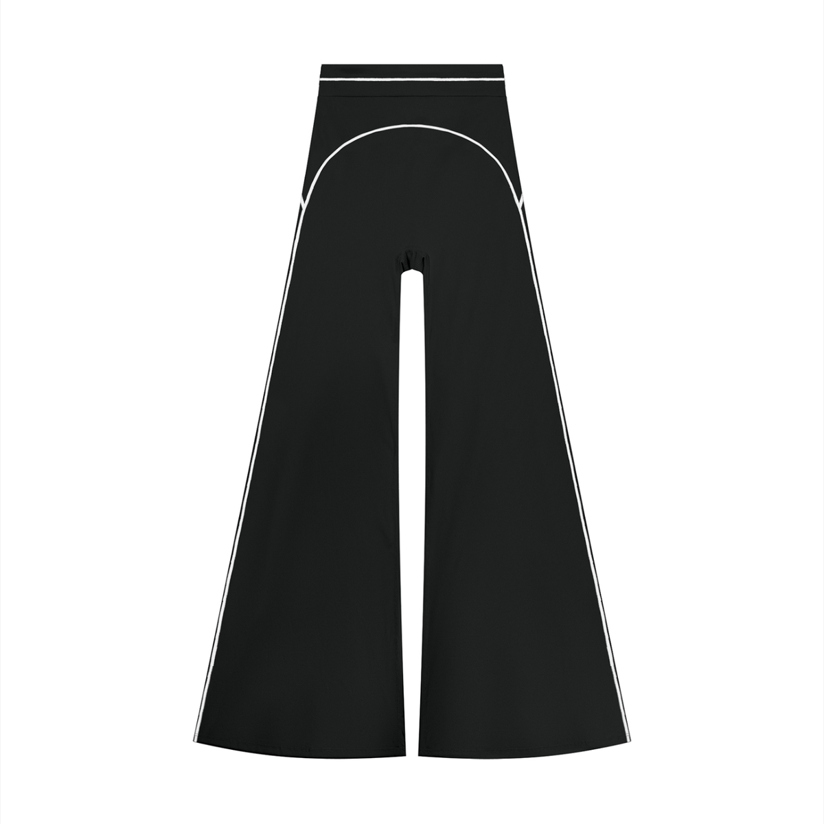 High-Rise Flare Pant in Black, front view