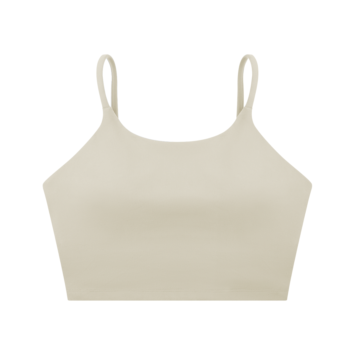 Strappy Longline Tank in Light Gray, front view