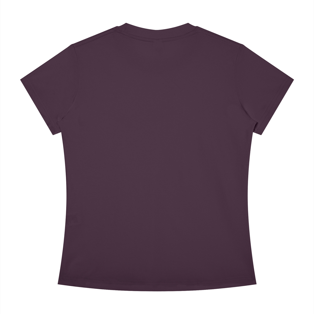 Slim Crewneck Tee in Deep Purple, back view