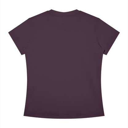 Slim Crewneck Tee in Deep Purple, back view