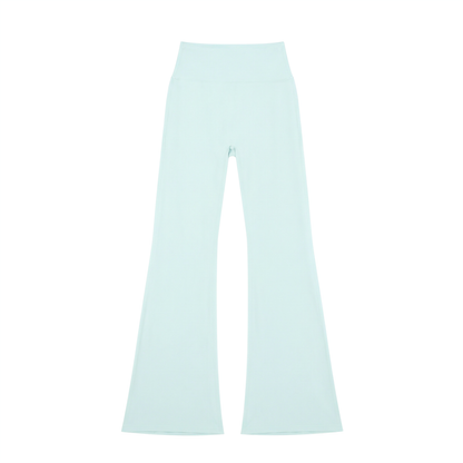 High-Rise Flare Legging in Light Blue, front view