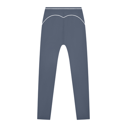 Topstitch High-Rise Legging in Haze Blue, back view