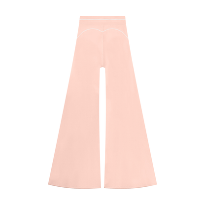 High-Rise Flare Pant in Light Pink, back view