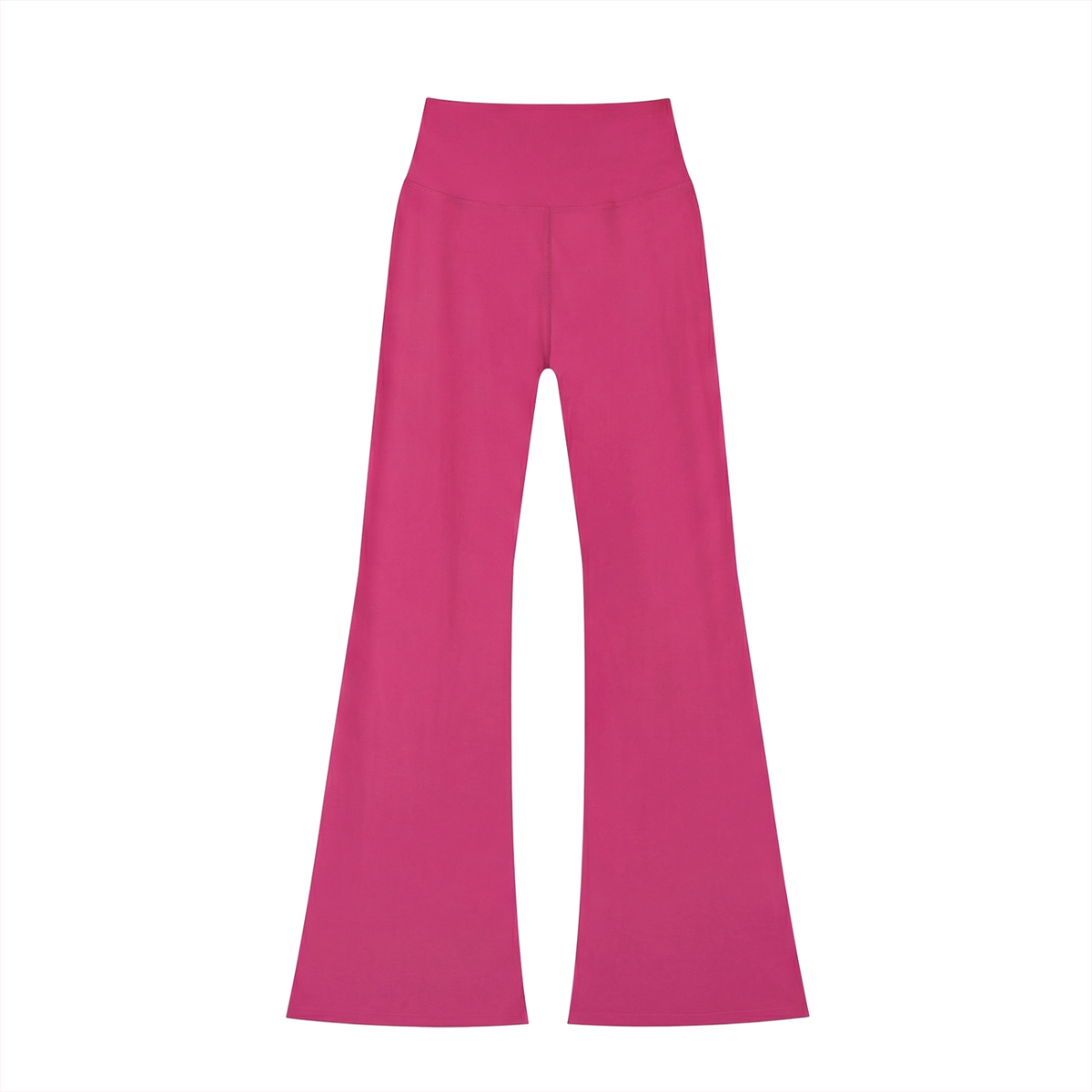 High-Rise Flare Legging in Rose Red, back view