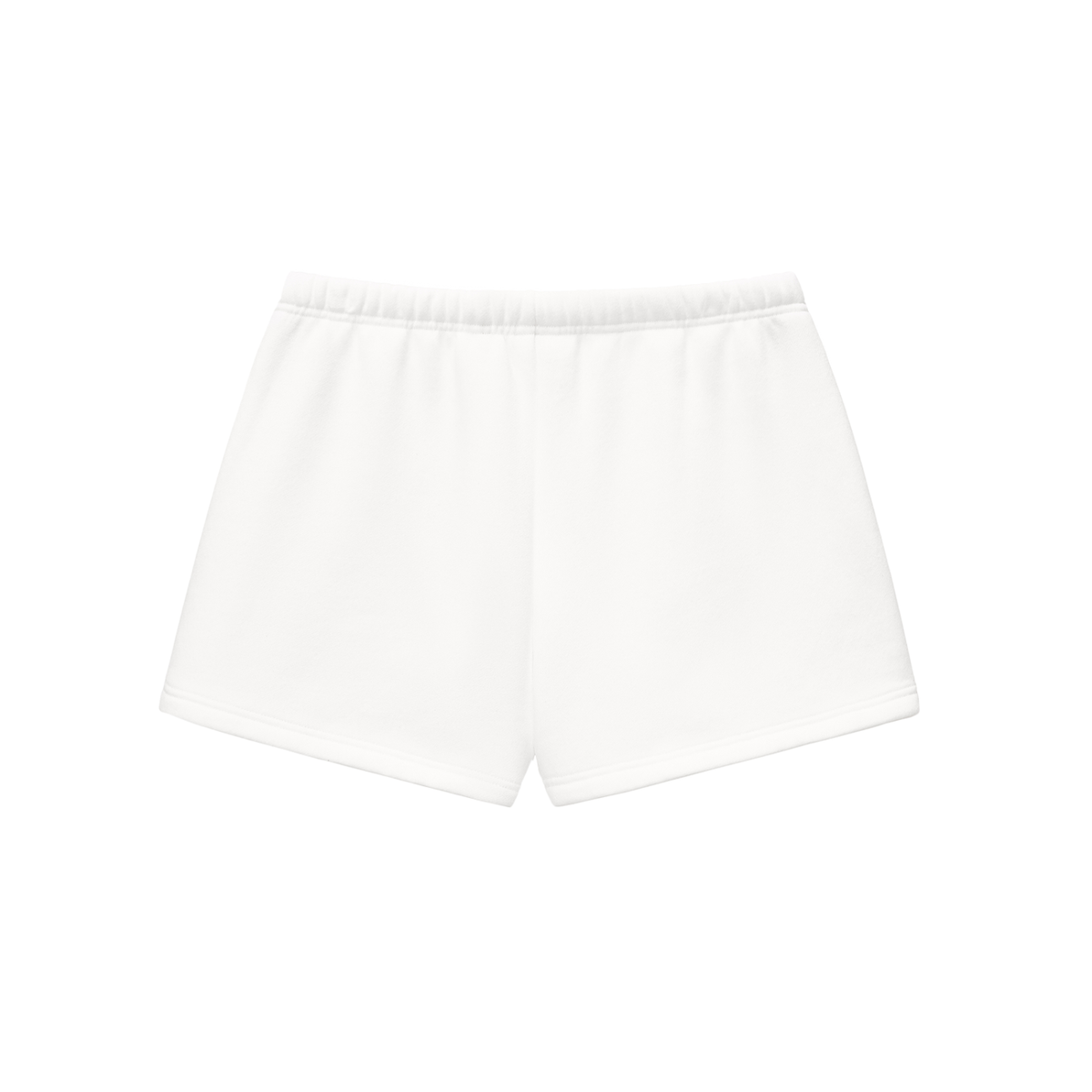 Drawstring Sweatshort in White, back view