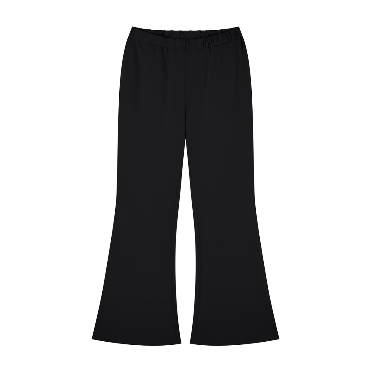 Slim Flare Sweatpant in Black, front view