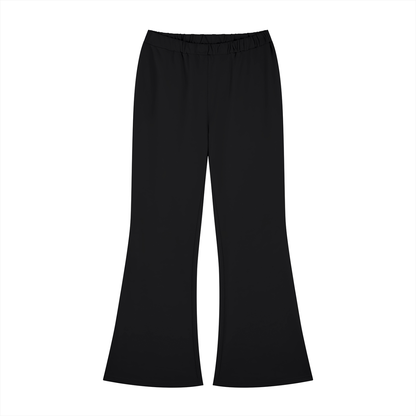 Slim Flare Sweatpant in Black, front view